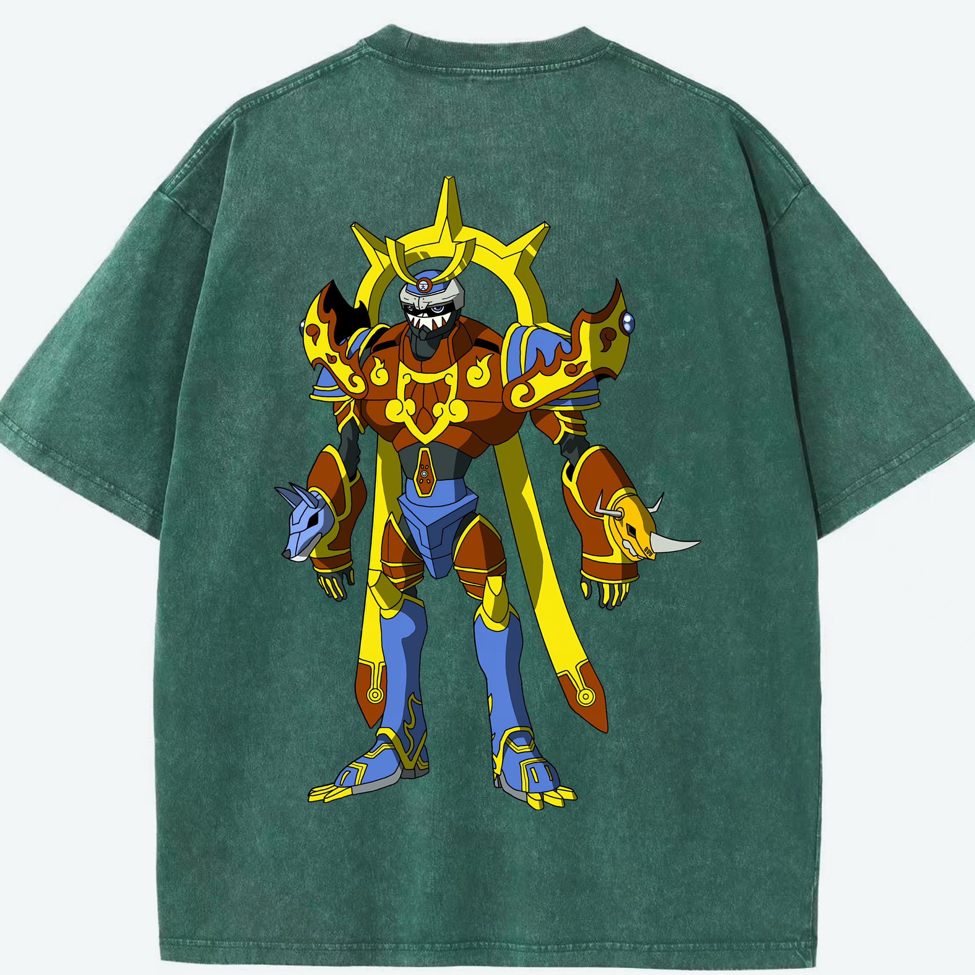 （画像用） Digimon デジタルモンスター/デジモン 綿100% ヴィンテージ風 半袖Tシャツ（背面プリント）
